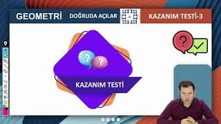 9.Sınıf Matematik Doğruda Açılar Test